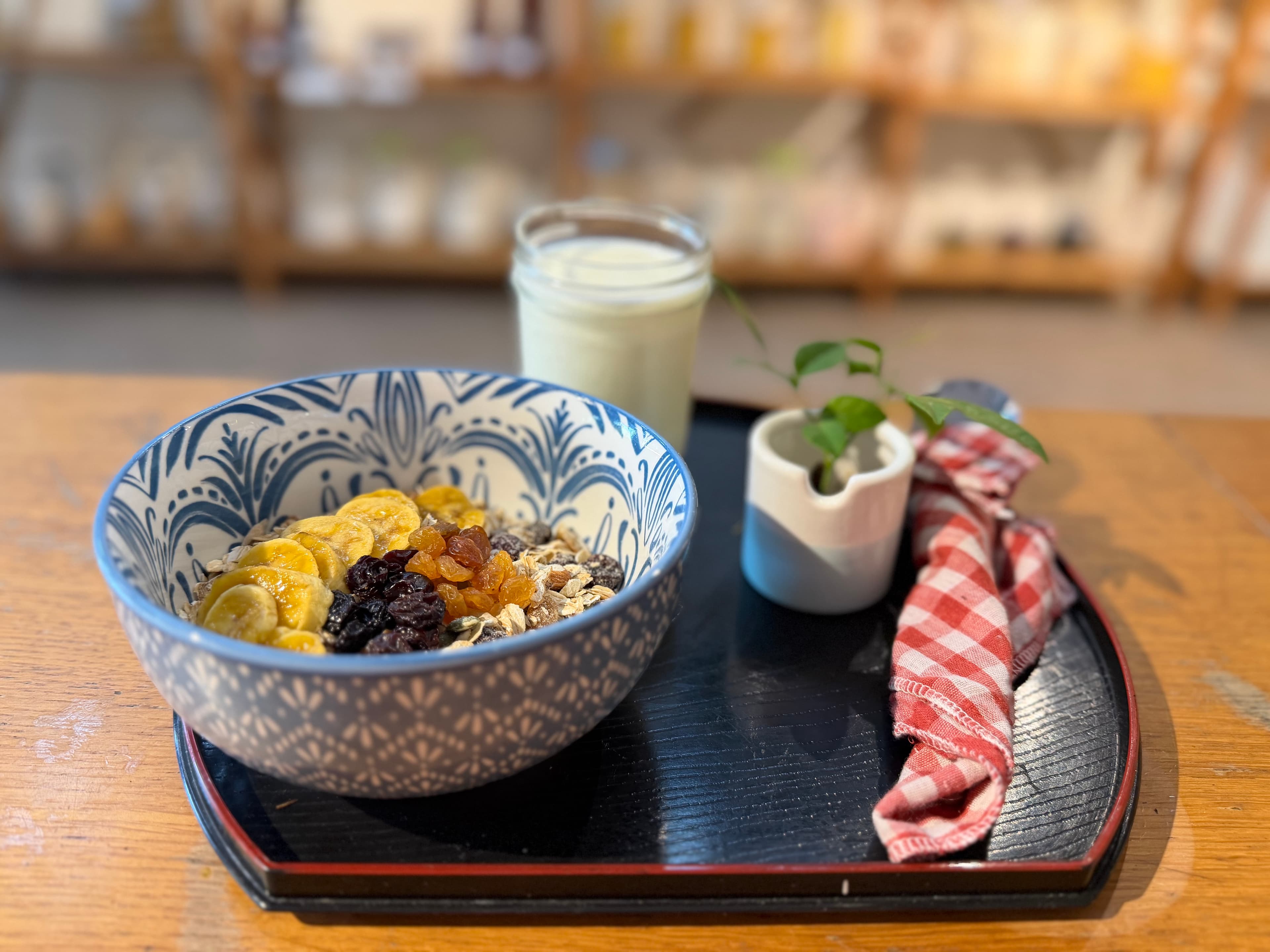 Granola and muesli breakfast